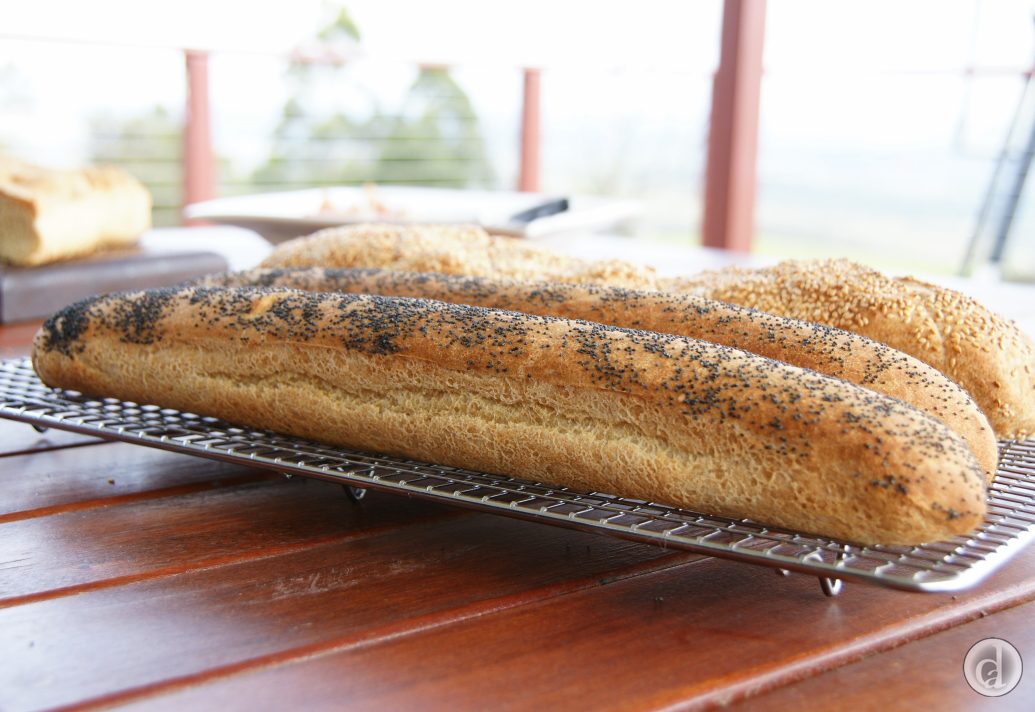 Topped with poppy seeds