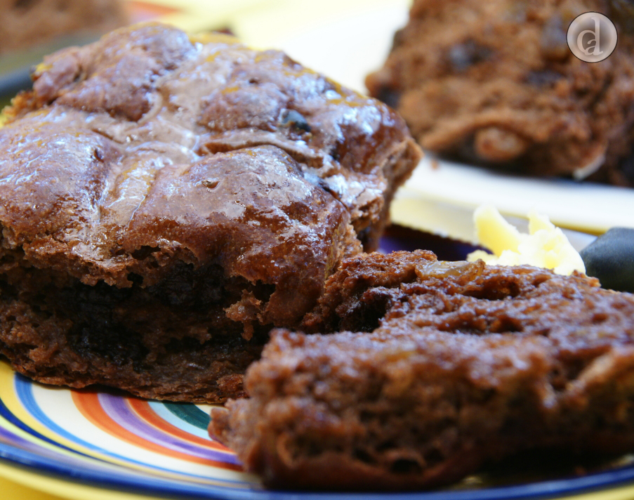 Delicious hot choccy bun
