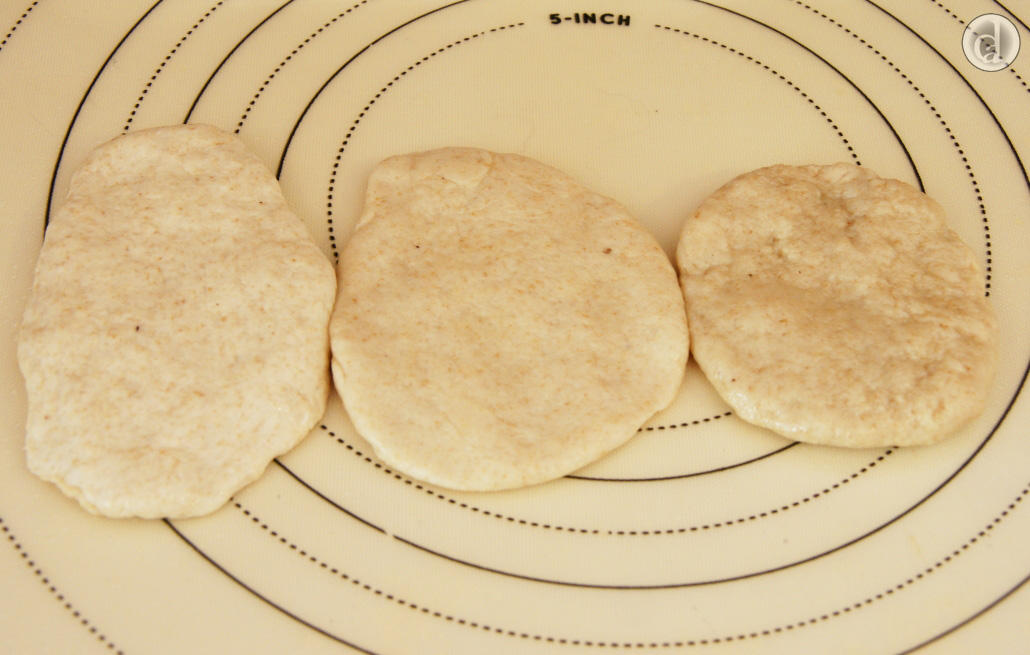 Wrap dough cooked at different temperatures