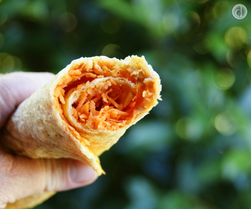 One of my favs - grated carrot & crunchy peanut butter