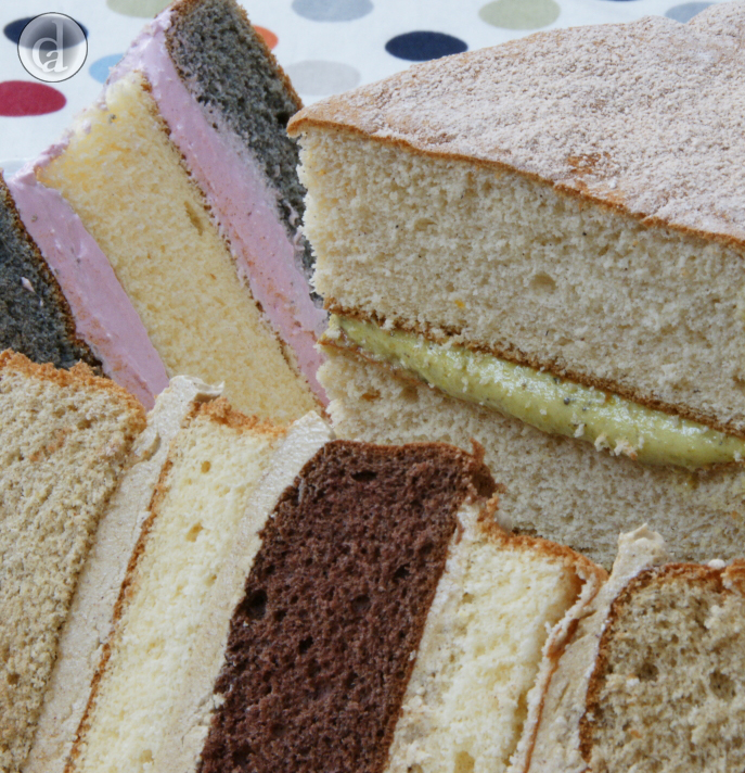 Sponges containing different flours