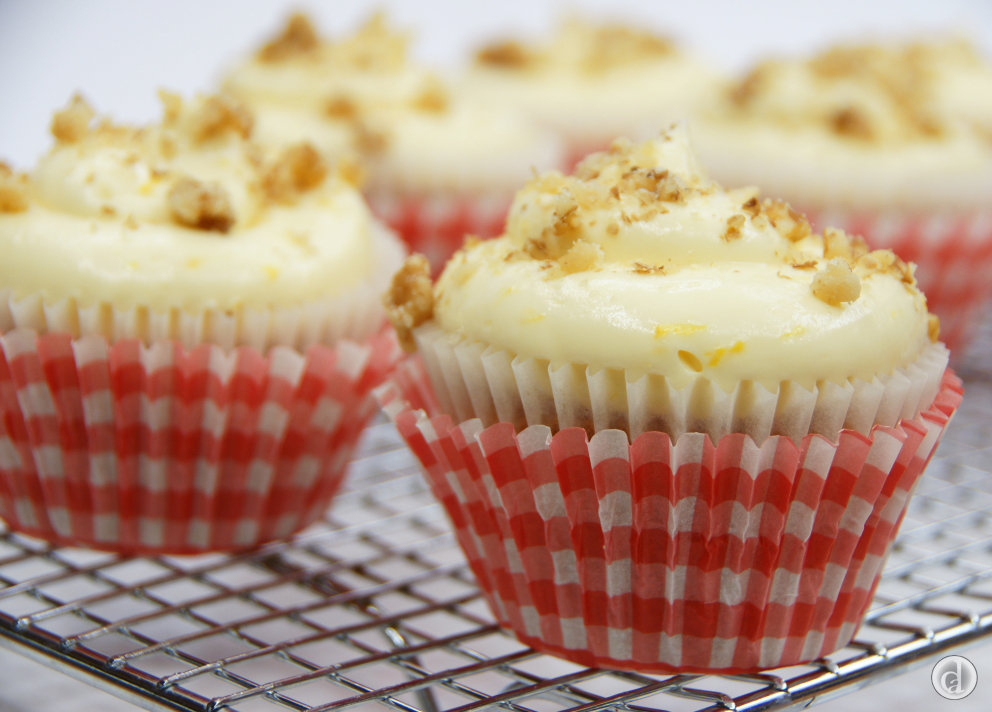 On top of Carrot cake cupcakes