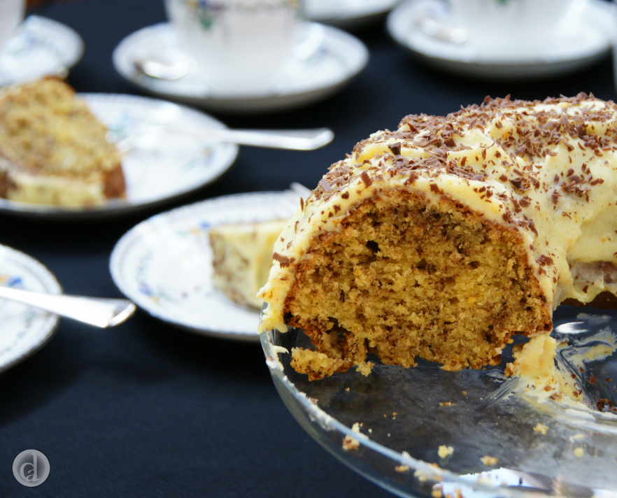 Speckled with chocolate