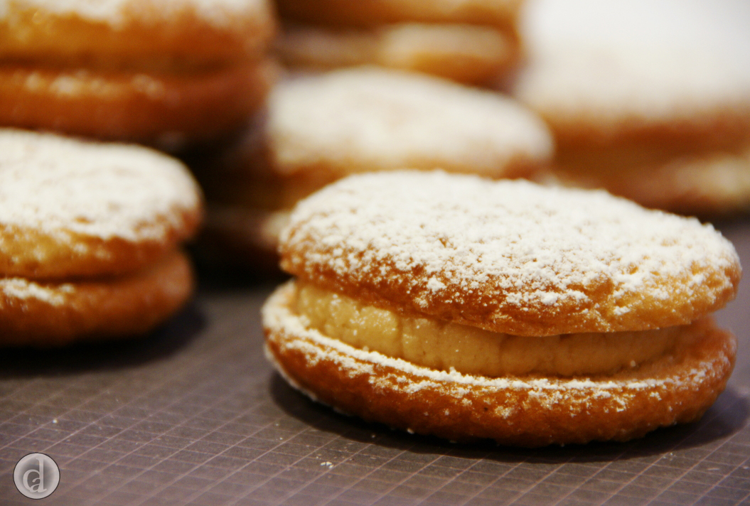 A Ginger Kiss lightly dusted with icing sugar