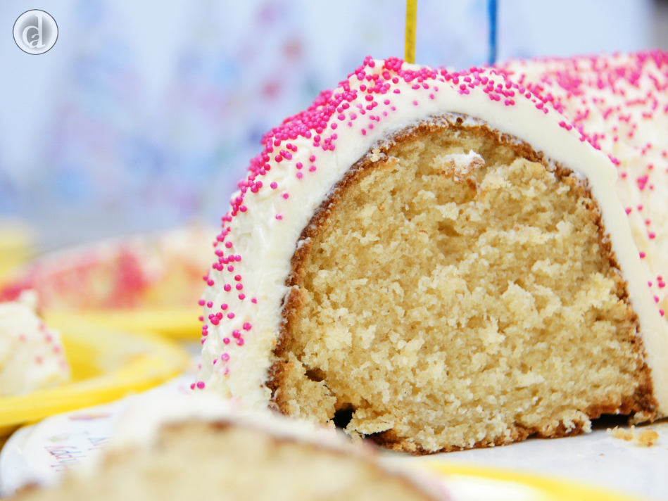 With Vanilla Buttercream icing