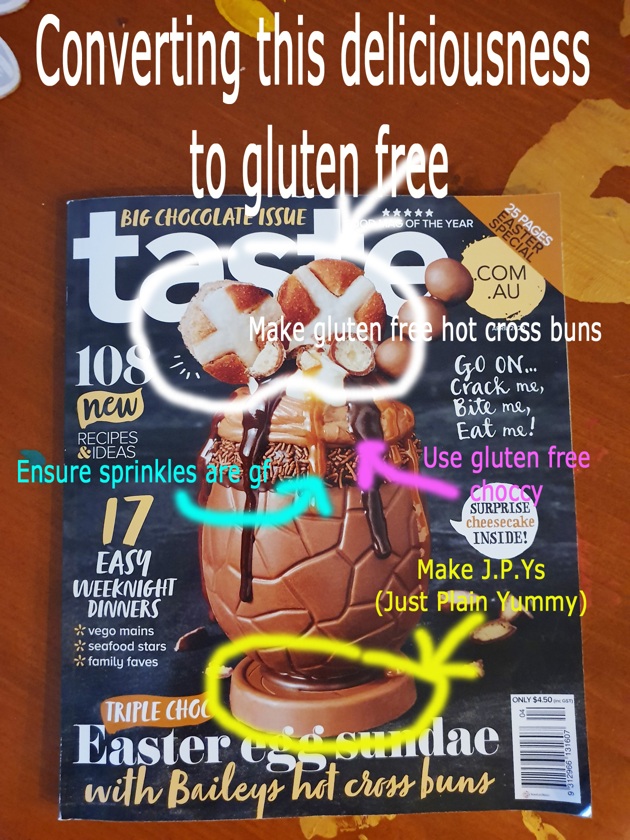 Converting the sundae to gluten free