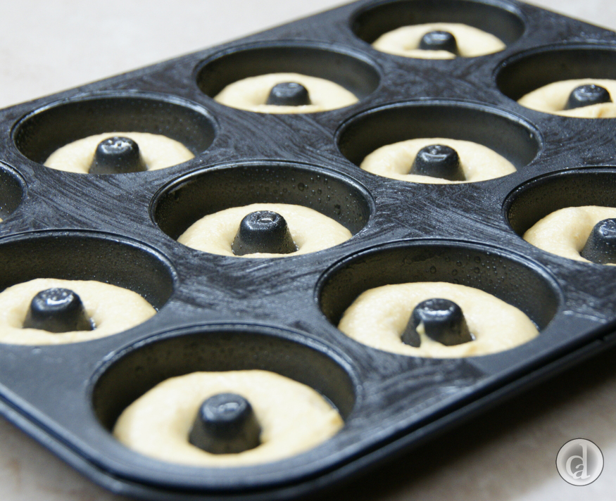 Yeasted dough in donut tin dough100011
